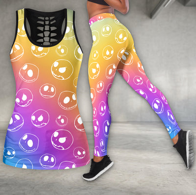 Gothic Gradient Vivid Skulls Tanktop and Legging