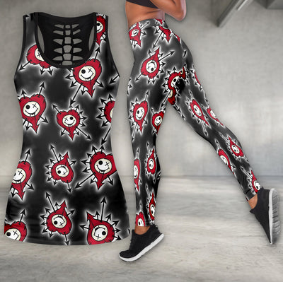 Pastel Goth Flutter Skull Tanktop and Leggings