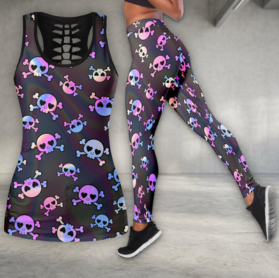 Dark Acid Heart Skulls Tanktop and Leggings