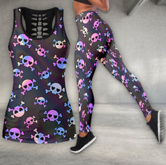Dark Acid Heart Skulls Tanktop and Leggings