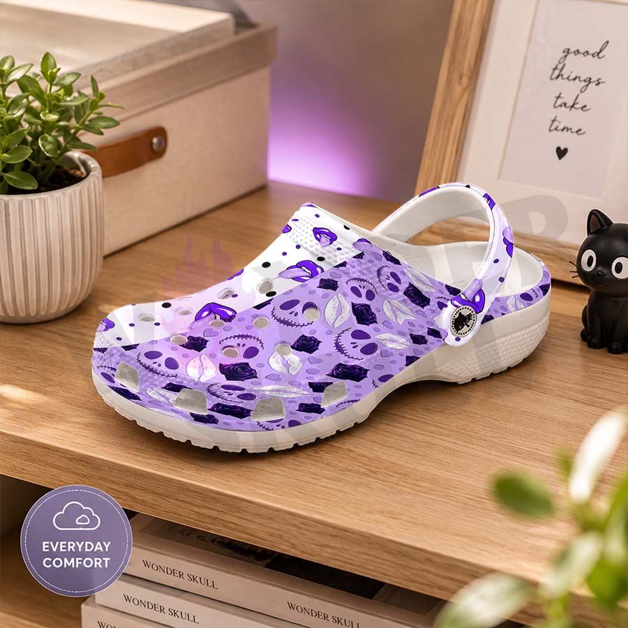 Wonder Skull Lightweight Clog Sandals are designed for all-day comfort. Featuring breathable ventilation holes, a cushioned footbed, and a pivoting heel strap, these versatile unisex clogs are perfect for use at home, outdoors, or at work — whatever your profession may be.