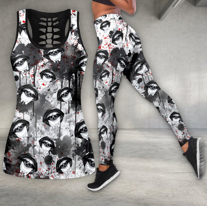 Vile Kiss Skull Art Tanktop and Legging