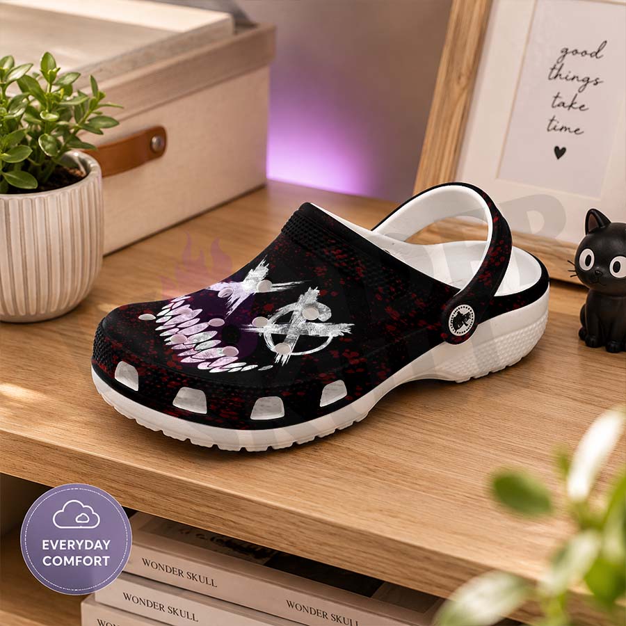 Wonder Skull Lightweight Clog Sandals are designed for all-day comfort. Featuring breathable ventilation holes, a cushioned footbed, and a pivoting heel strap, these versatile unisex clogs are perfect for use at home, outdoors, or at work — whatever your profession may be.