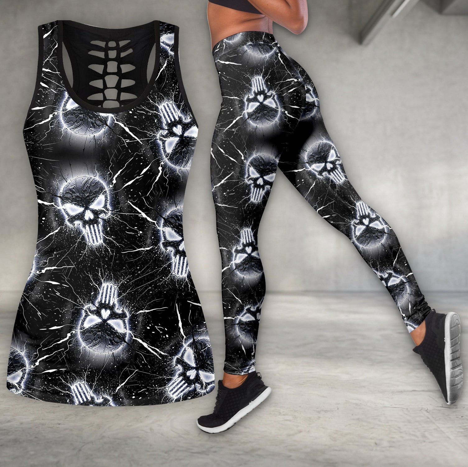 Thunderclap Sull Pattern Tanktop and Leggings