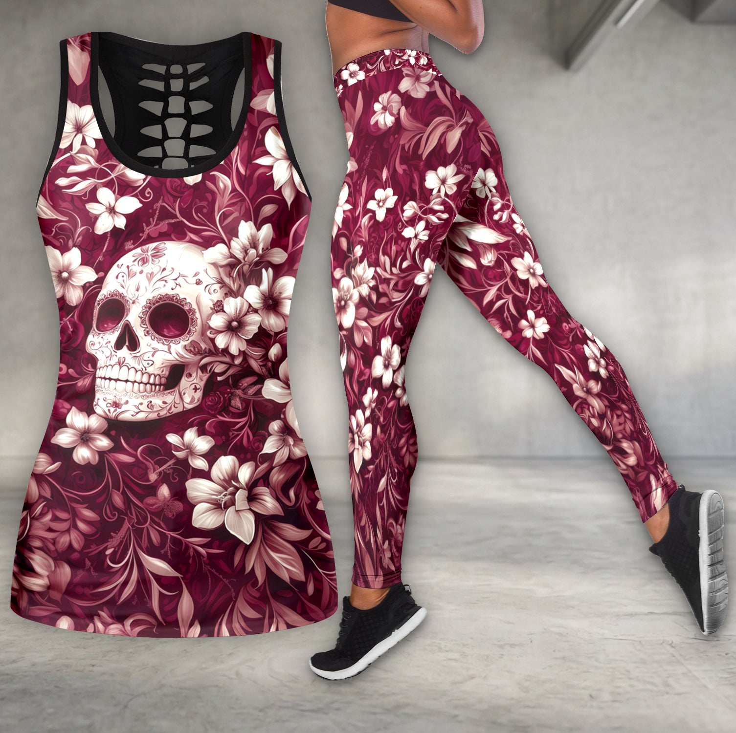 Sugar Skull Sepulcher Art Tanktop and Leggings
