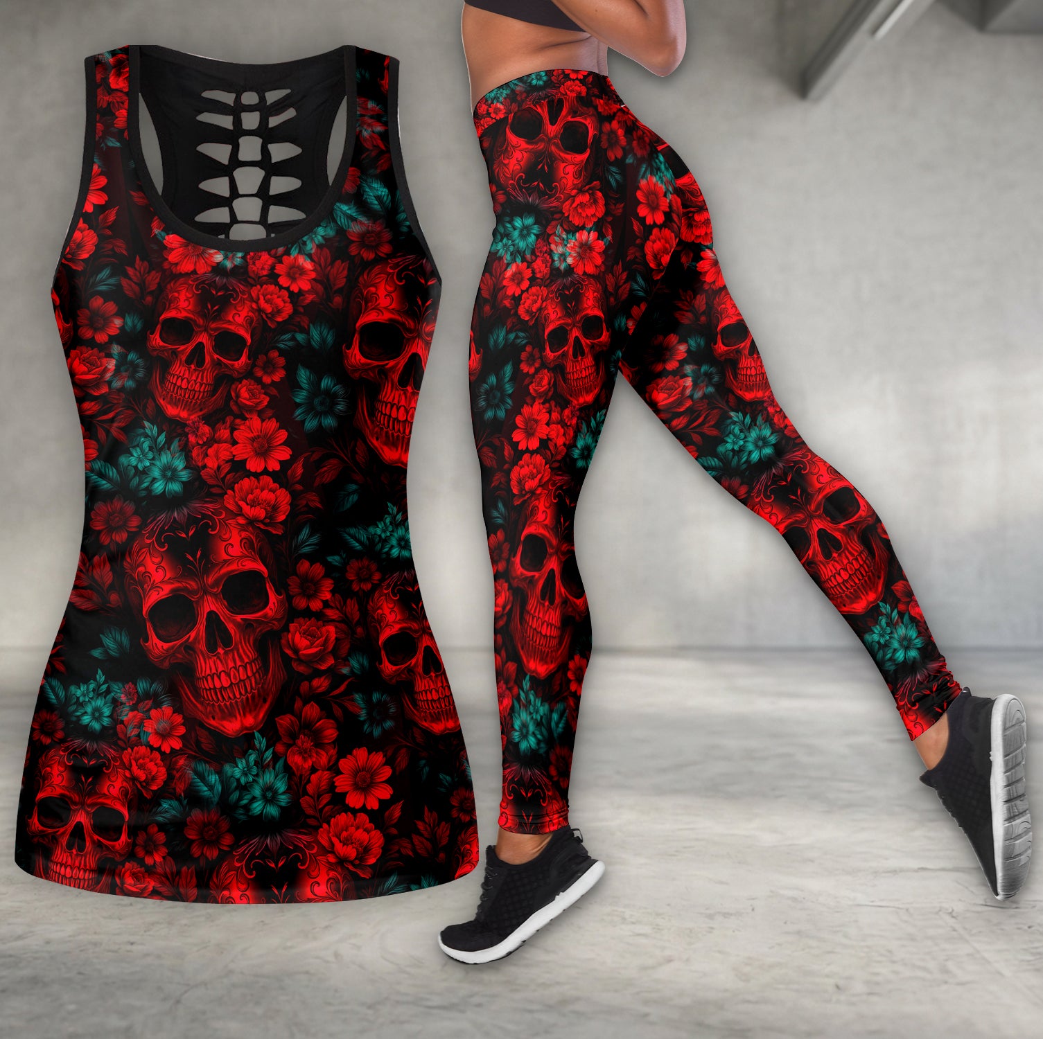 Sacred Skull Garden Art Tanktop and Leggings