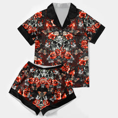 Chic and stylish women's pajama set with unique design prints and statement sleeves, Soft and luxurious fabrics make this pajama set perfect for bedtime or lounging at home.