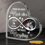 When We Have - Customized Skull Couple Crystal Heart Anniversary Gifts
