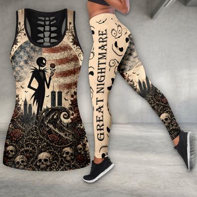 Skeleton Rose Skyline Tanktop and Legging