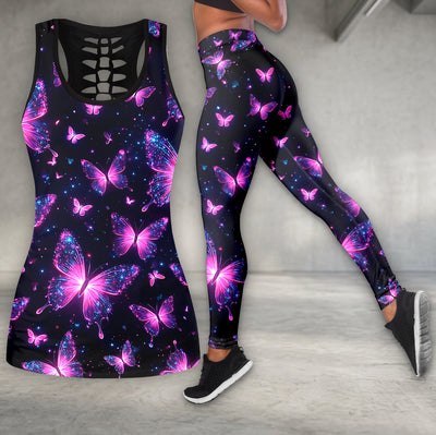 Neon Nebula Butterflies Tanktop and Leggings