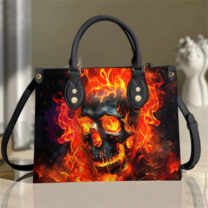 Wonder Skull structured tote bag solves the "I can't find anything in my bag" problem. The roomy interior fits your tablet, phone, wallet, water bottle, umbrella, and cosmetics — without the overstuffed look. Multiple interior pockets keep everything organized, so you're never digging around at checkout. Reinforced rivet corners and quality metal hardware ensure the bag holds up to daily use. Whether you're heading to work, running errands, or catching a flight, this tote keeps you looking put-together.