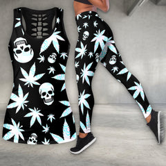 Neon Skull Illusion Art Tanktop and Legging