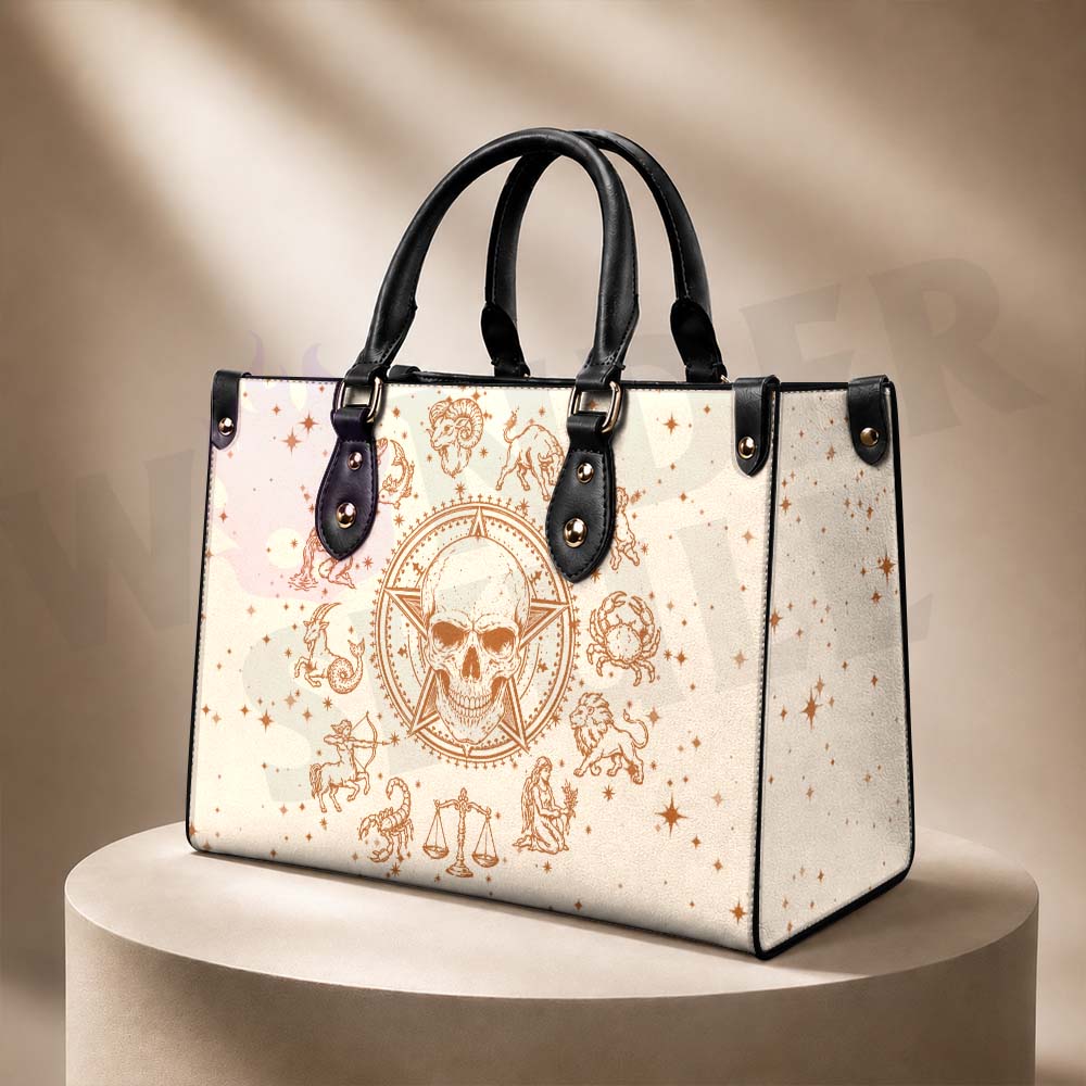 Wonder Skull structured tote bag solves the "I can't find anything in my bag" problem. The roomy interior fits your tablet, phone, wallet, water bottle, umbrella, and cosmetics — without the overstuffed look. Multiple interior pockets keep everything organized, so you're never digging around at checkout. Reinforced rivet corners and quality metal hardware ensure the bag holds up to daily use. Whether you're heading to work, running errands, or catching a flight, this tote keeps you looking put-together.