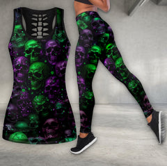 Phantom Grunge Skull Pattern Tanktop and Leggings