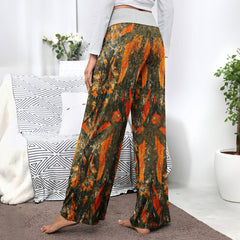 Hunting Camouflage Skull Women's High-waisted Wide Leg Pants | Wonder Skull