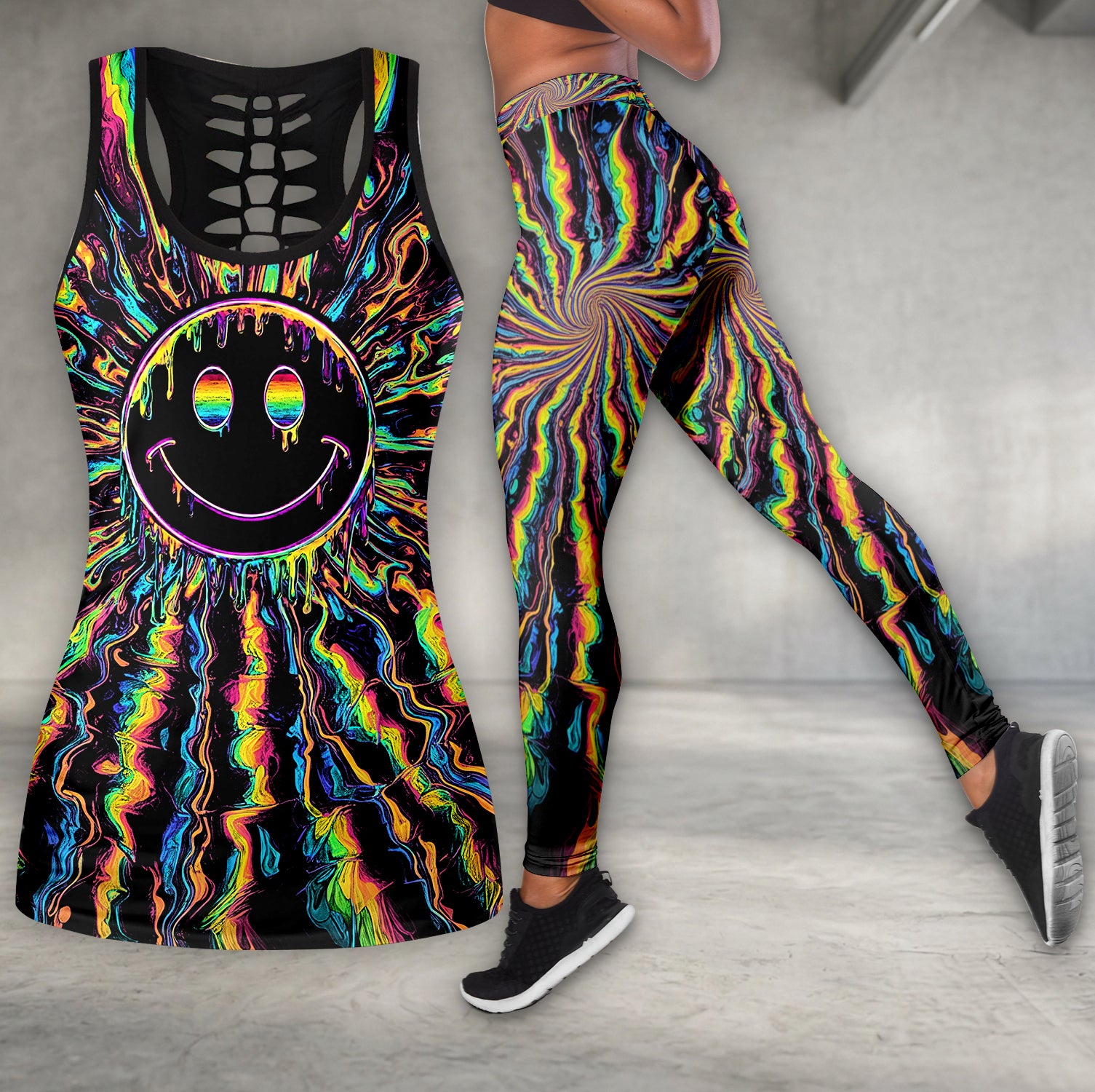 Melting Smiles Colorful Art Tanktop and Leggings