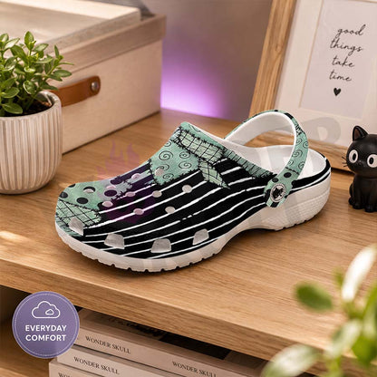 Wonder Skull Lightweight Clog Sandals are designed for all-day comfort. Featuring breathable ventilation holes, a cushioned footbed, and a pivoting heel strap, these versatile unisex clogs are perfect for use at home, outdoors, or at work — whatever your profession may be.