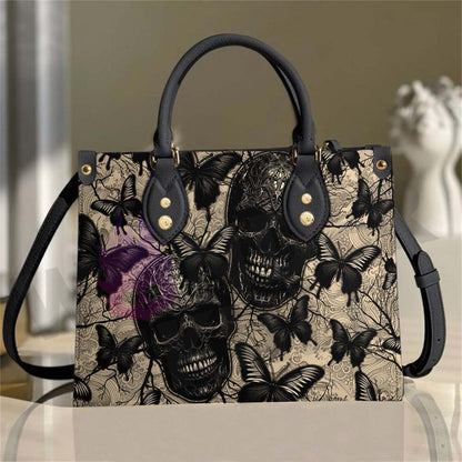 Wonder Skull structured tote bag solves the "I can't find anything in my bag" problem. The roomy interior fits your tablet, phone, wallet, water bottle, umbrella, and cosmetics — without the overstuffed look. Multiple interior pockets keep everything organized, so you're never digging around at checkout. Reinforced rivet corners and quality metal hardware ensure the bag holds up to daily use. Whether you're heading to work, running errands, or catching a flight, this tote keeps you looking put-together.