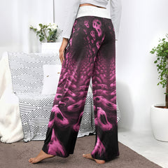 Infinite Pastel Skull Art Women's High-waisted Wide Leg Pants