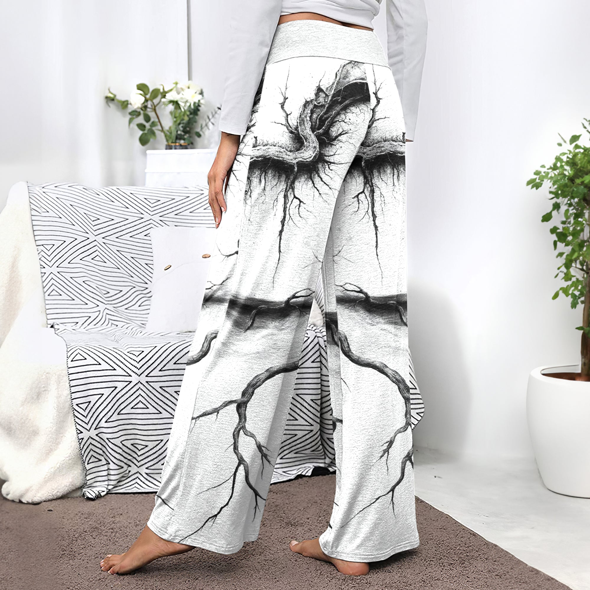 Soul Cracks Eye Women's High-waisted Wide Leg Pants