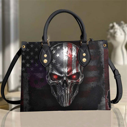 Wonder Skull structured tote bag solves the "I can't find anything in my bag" problem. The roomy interior fits your tablet, phone, wallet, water bottle, umbrella, and cosmetics — without the overstuffed look. Multiple interior pockets keep everything organized, so you're never digging around at checkout. Reinforced rivet corners and quality metal hardware ensure the bag holds up to daily use. Whether you're heading to work, running errands, or catching a flight, this tote keeps you looking put-together.