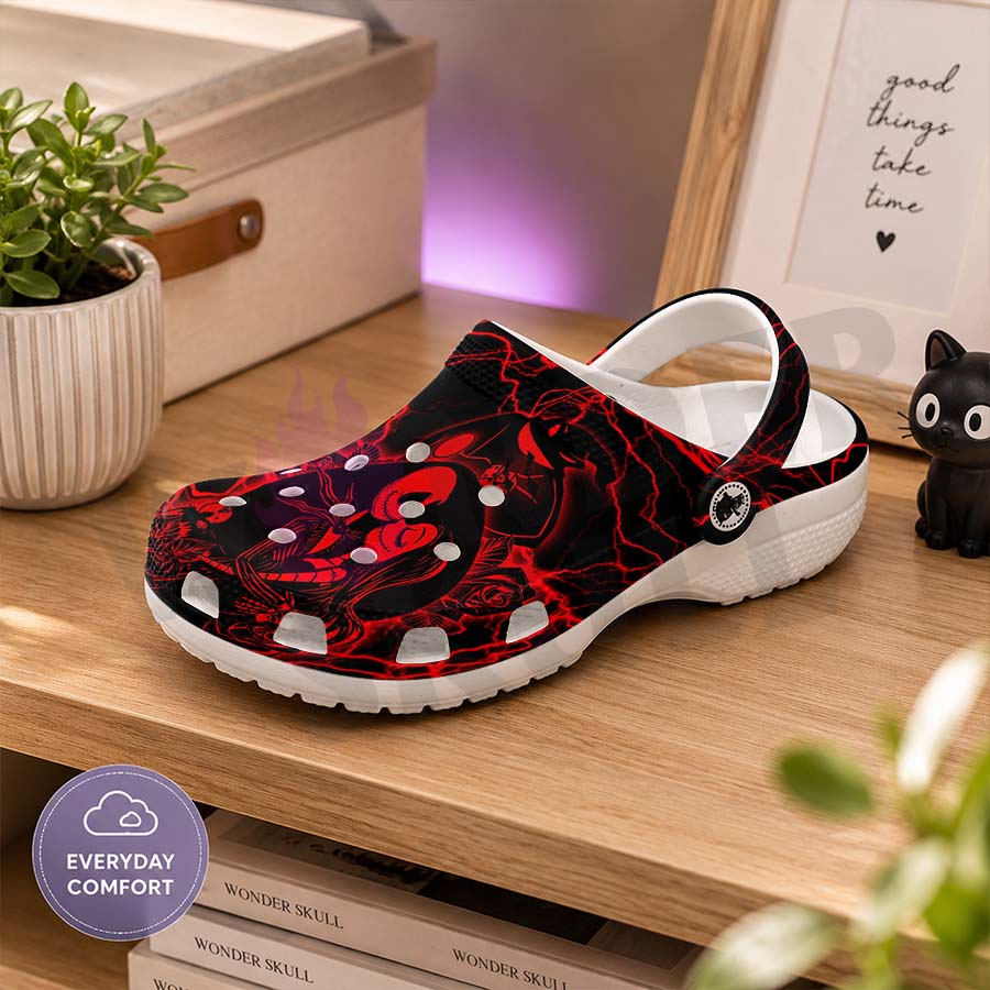 Wonder Skull Lightweight Clog Sandals are designed for all-day comfort. Featuring breathable ventilation holes, a cushioned footbed, and a pivoting heel strap, these versatile unisex clogs are perfect for use at home, outdoors, or at work — whatever your profession may be.