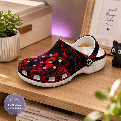 Wonder Skull Lightweight Clog Sandals are designed for all-day comfort. Featuring breathable ventilation holes, a cushioned footbed, and a pivoting heel strap, these versatile unisex clogs are perfect for use at home, outdoors, or at work — whatever your profession may be.