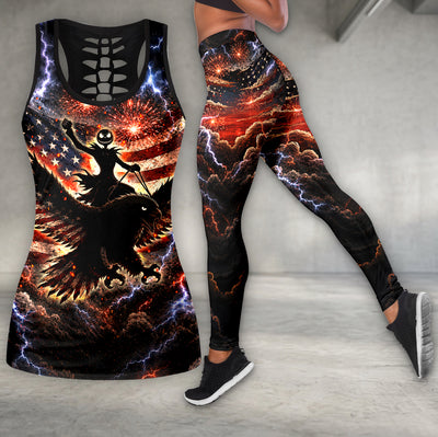 Freedom Eagle Storm Graphic Tanktop and Legging