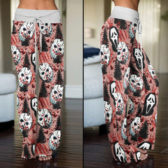 Blood Horror Theme Women's High-waisted Wide Leg Pants | Wonder Skull