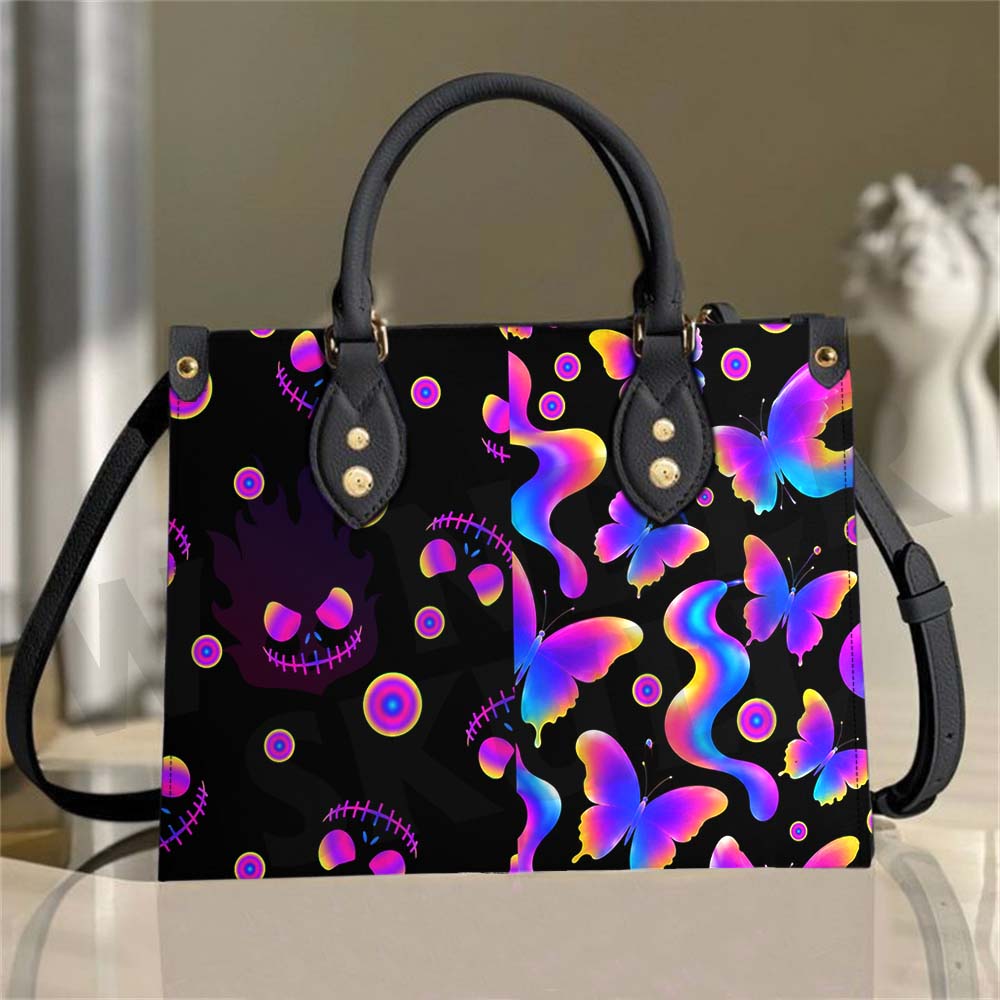 Wonder Skull structured tote bag solves the "I can't find anything in my bag" problem. The roomy interior fits your tablet, phone, wallet, water bottle, umbrella, and cosmetics — without the overstuffed look. Multiple interior pockets keep everything organized, so you're never digging around at checkout. Reinforced rivet corners and quality metal hardware ensure the bag holds up to daily use. Whether you're heading to work, running errands, or catching a flight, this tote keeps you looking put-together.