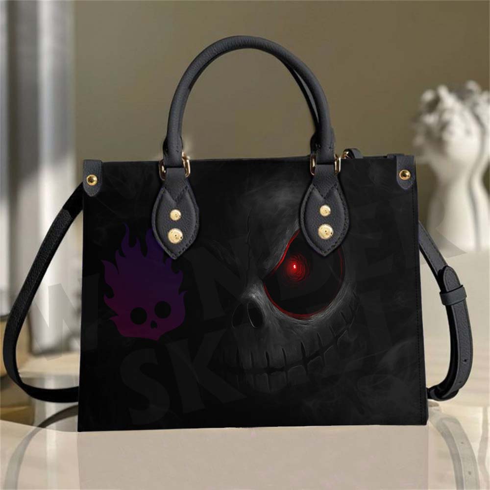 Wonder Skull structured tote bag solves the "I can't find anything in my bag" problem. The roomy interior fits your tablet, phone, wallet, water bottle, umbrella, and cosmetics — without the overstuffed look. Multiple interior pockets keep everything organized, so you're never digging around at checkout. Reinforced rivet corners and quality metal hardware ensure the bag holds up to daily use. Whether you're heading to work, running errands, or catching a flight, this tote keeps you looking put-together.