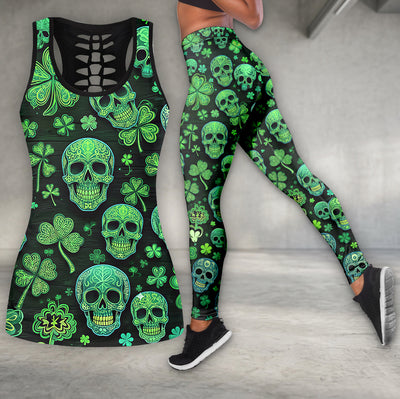 Gilded Leprechaun Skulls Tanktop and Leggings