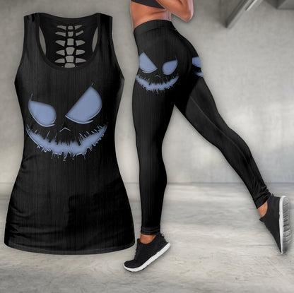 Midnight Smirk Skull Art Tanktop and Leggings