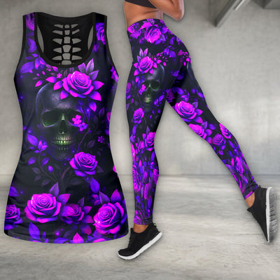 Purple Electric Skull Flora Tanktop and Leggings