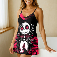 Spooky Sweethearts Art Short Cami Dress