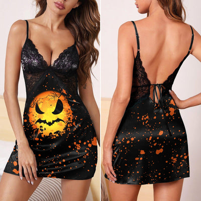 Skull Halloween Gothic & Punkrock Women's Sleepwear | Lace Cami Dress Nightgowns