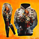 Sweet Dream Horror Theme Combo Hoodie and Leggings - Dark and edgy matching set with skull designs for a unique and stylish look.