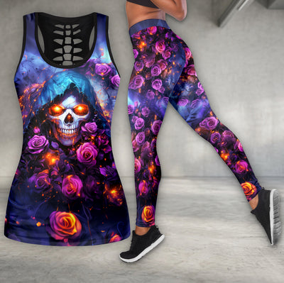 Gothic Rose Skull Blaze Tanktop and Legging