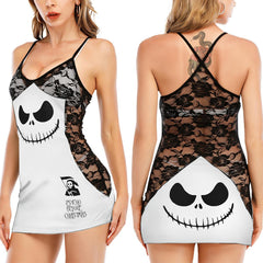 The Little Nightmare Black Lace Sleepwears Babydol Dresses - Wonder Skull