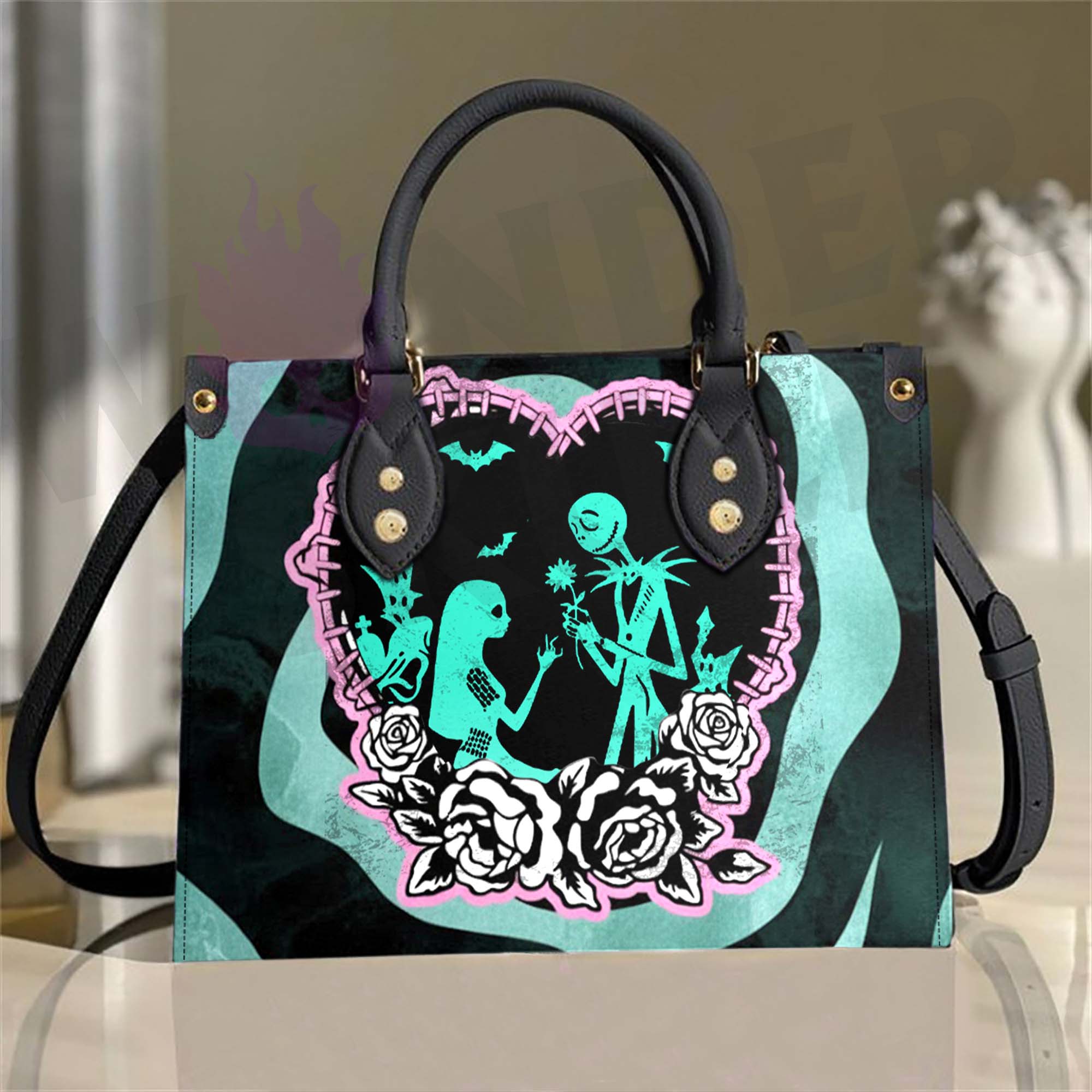 Wonder Skull structured tote bag solves the "I can't find anything in my bag" problem. The roomy interior fits your tablet, phone, wallet, water bottle, umbrella, and cosmetics — without the overstuffed look. Multiple interior pockets keep everything organized, so you're never digging around at checkout. Reinforced rivet corners and quality metal hardware ensure the bag holds up to daily use. Whether you're heading to work, running errands, or catching a flight, this tote keeps you looking put-together.