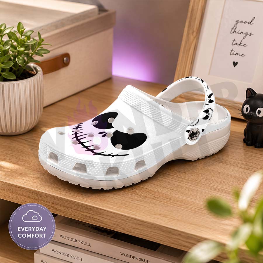 Wonder Skull Lightweight Clog Sandals are designed for all-day comfort. Featuring breathable ventilation holes, a cushioned footbed, and a pivoting heel strap, these versatile unisex clogs are perfect for use at home, outdoors, or at work — whatever your profession may be.