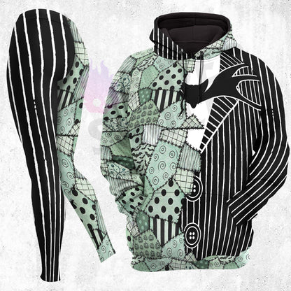 Women Hoodie and Leggings, Gothic Stitched Ragdoll Outwear Pants Outfit