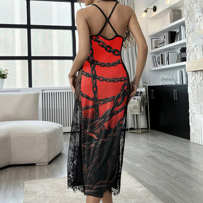 Skull Chain Breaker Lace Cami Sleepwear