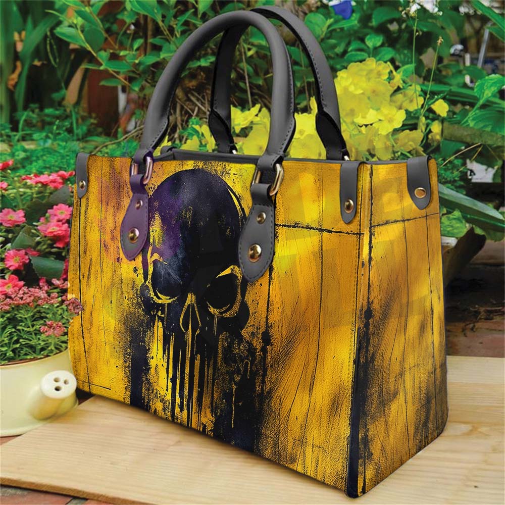Wonder Skull structured tote bag solves the "I can't find anything in my bag" problem. The roomy interior fits your tablet, phone, wallet, water bottle, umbrella, and cosmetics — without the overstuffed look. Multiple interior pockets keep everything organized, so you're never digging around at checkout. Reinforced rivet corners and quality metal hardware ensure the bag holds up to daily use. Whether you're heading to work, running errands, or catching a flight, this tote keeps you looking put-together.