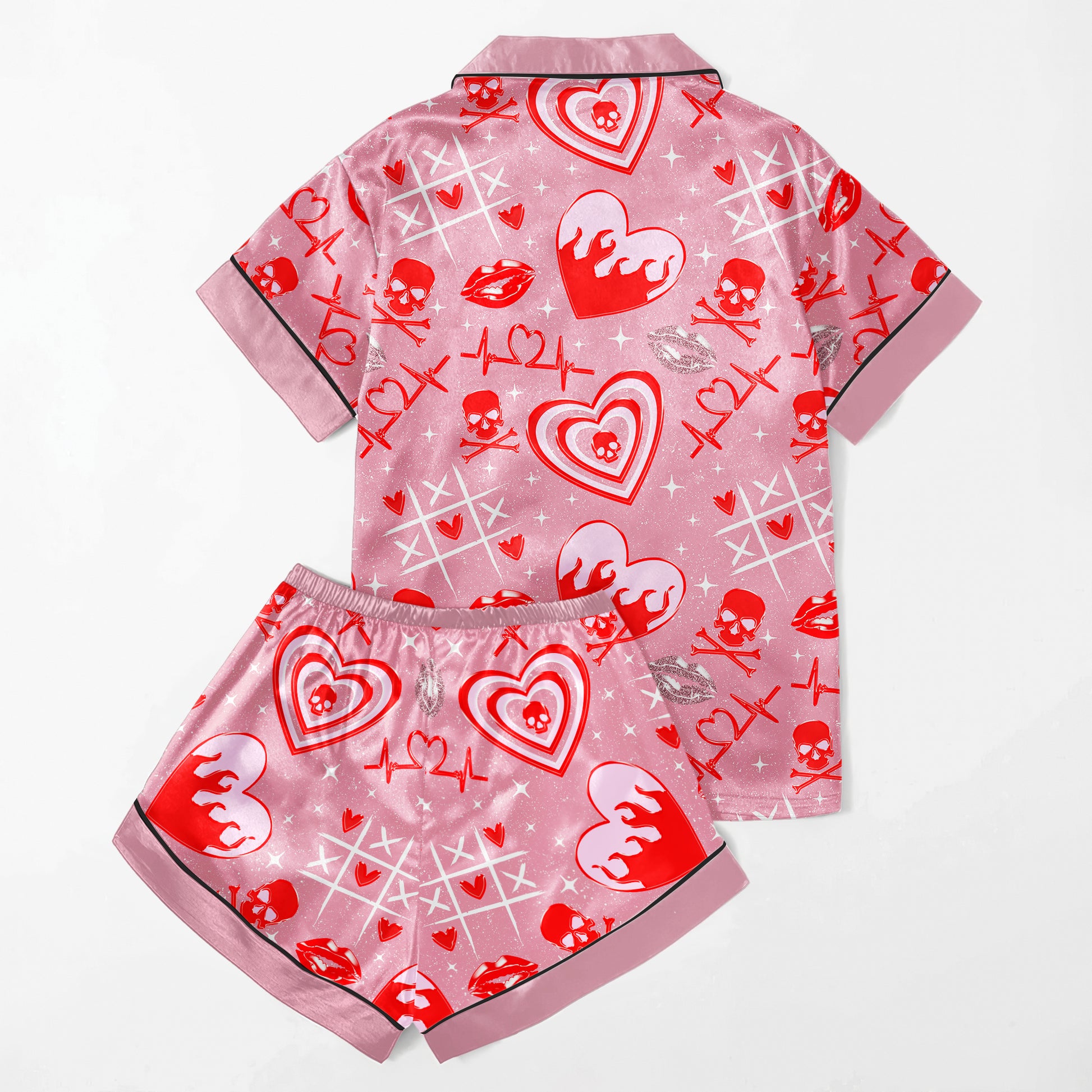Chic and stylish women's pajama set with unique design prints and statement sleeves, Soft and luxurious fabrics make this pajama set perfect for bedtime or lounging at home.