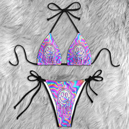 Neon Dream Liquid Smile Micro Triangle Bikini Swimsuit