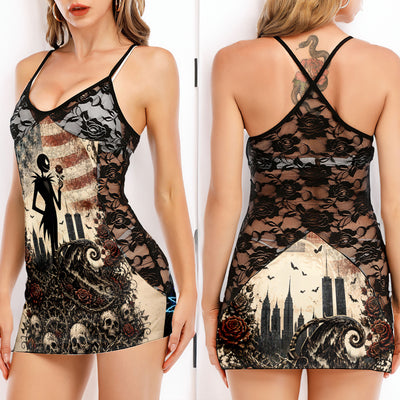 Spooky Liberty Floral Women's Black Lace Cami Dress Babydolls Nightgowns