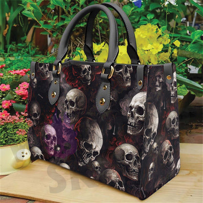 Wonder Skull structured tote bag solves the "I can't find anything in my bag" problem. The roomy interior fits your tablet, phone, wallet, water bottle, umbrella, and cosmetics — without the overstuffed look. Multiple interior pockets keep everything organized, so you're never digging around at checkout. Reinforced rivet corners and quality metal hardware ensure the bag holds up to daily use. Whether you're heading to work, running errands, or catching a flight, this tote keeps you looking put-together.