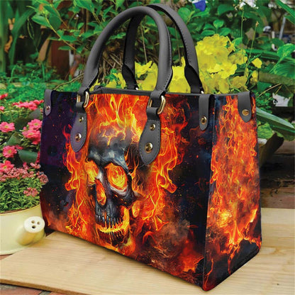 Wonder Skull structured tote bag solves the "I can't find anything in my bag" problem. The roomy interior fits your tablet, phone, wallet, water bottle, umbrella, and cosmetics — without the overstuffed look. Multiple interior pockets keep everything organized, so you're never digging around at checkout. Reinforced rivet corners and quality metal hardware ensure the bag holds up to daily use. Whether you're heading to work, running errands, or catching a flight, this tote keeps you looking put-together.