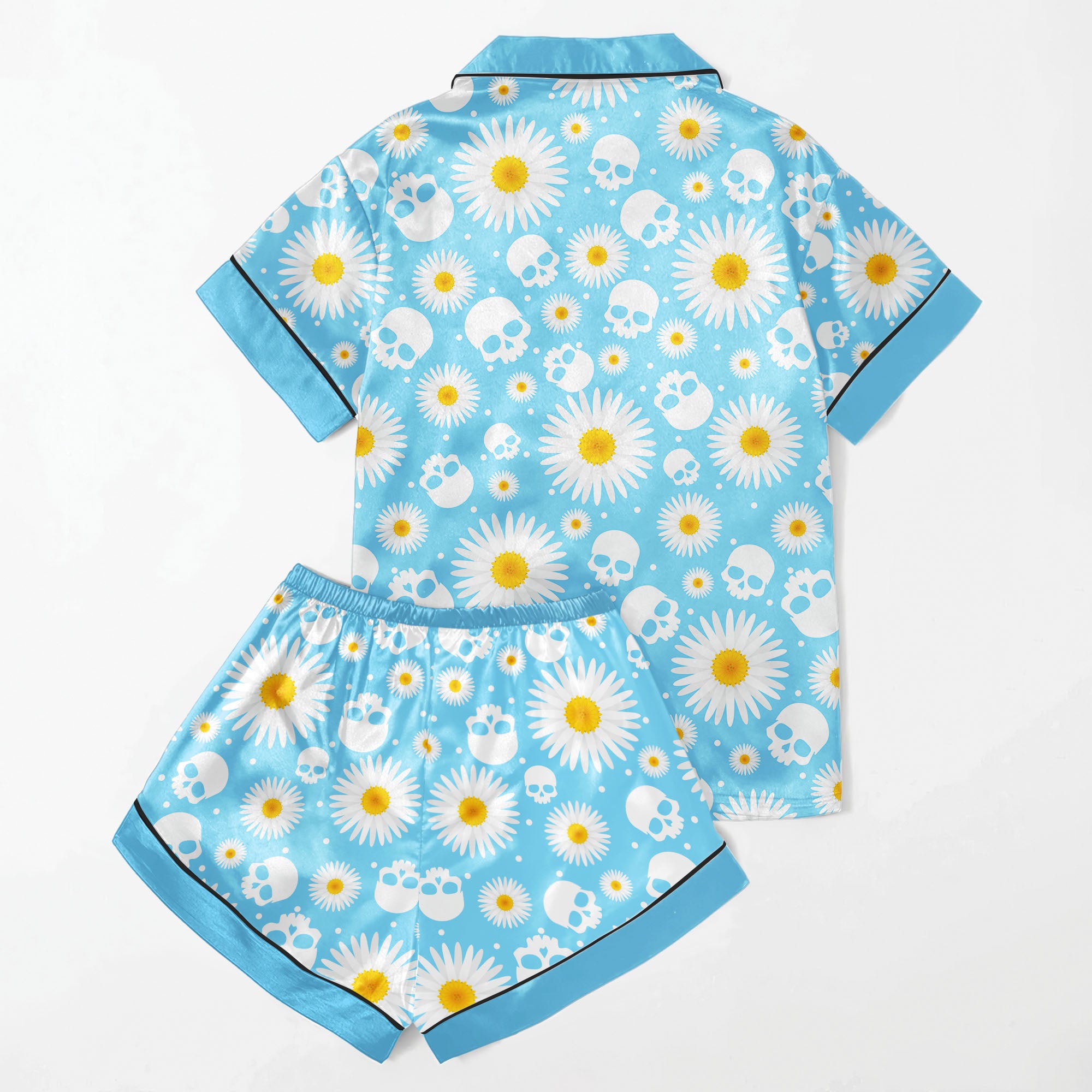 Chic and stylish women's pajama set with unique design prints and statement sleeves, Soft and luxurious fabrics make this pajama set perfect for bedtime or lounging at home.
